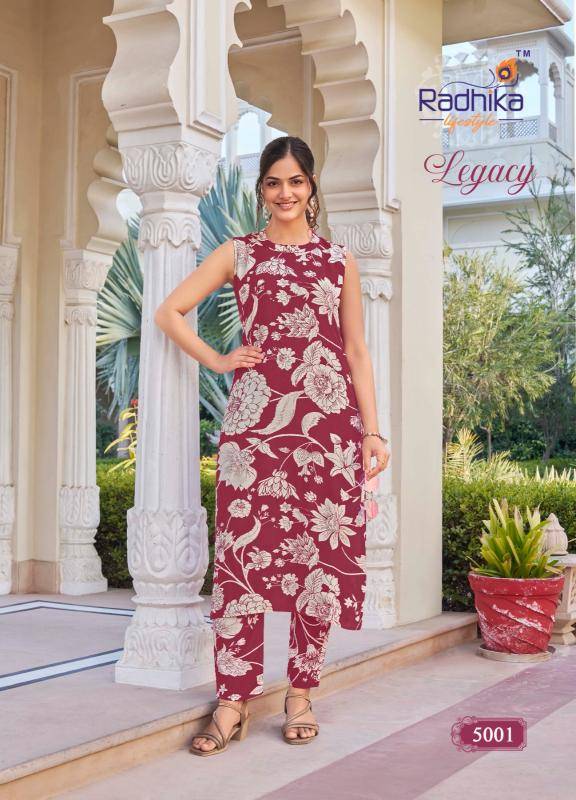 Radhika lifestyle legacy vol 5 coord set Kurti wholesale distributors